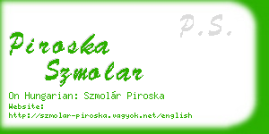 piroska szmolar business card